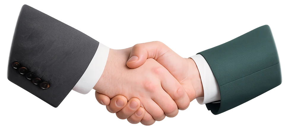Business partnership handshake