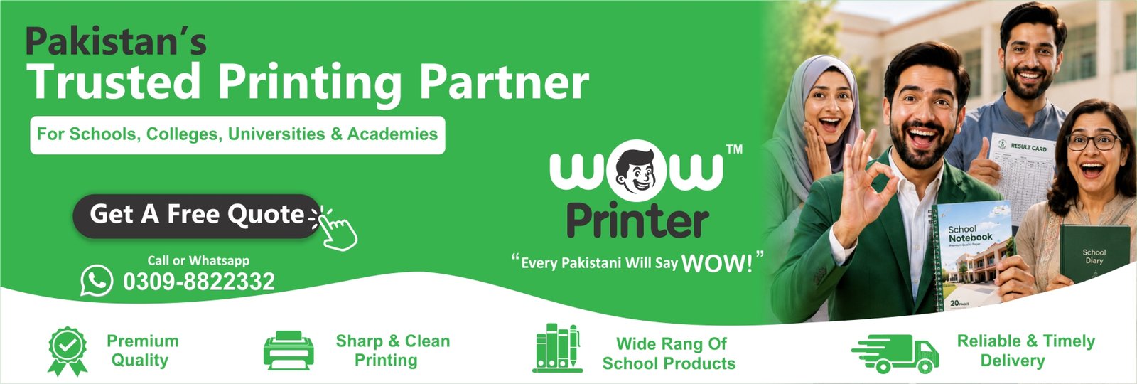 WOW Printer educational printing services for schools colleges and academies